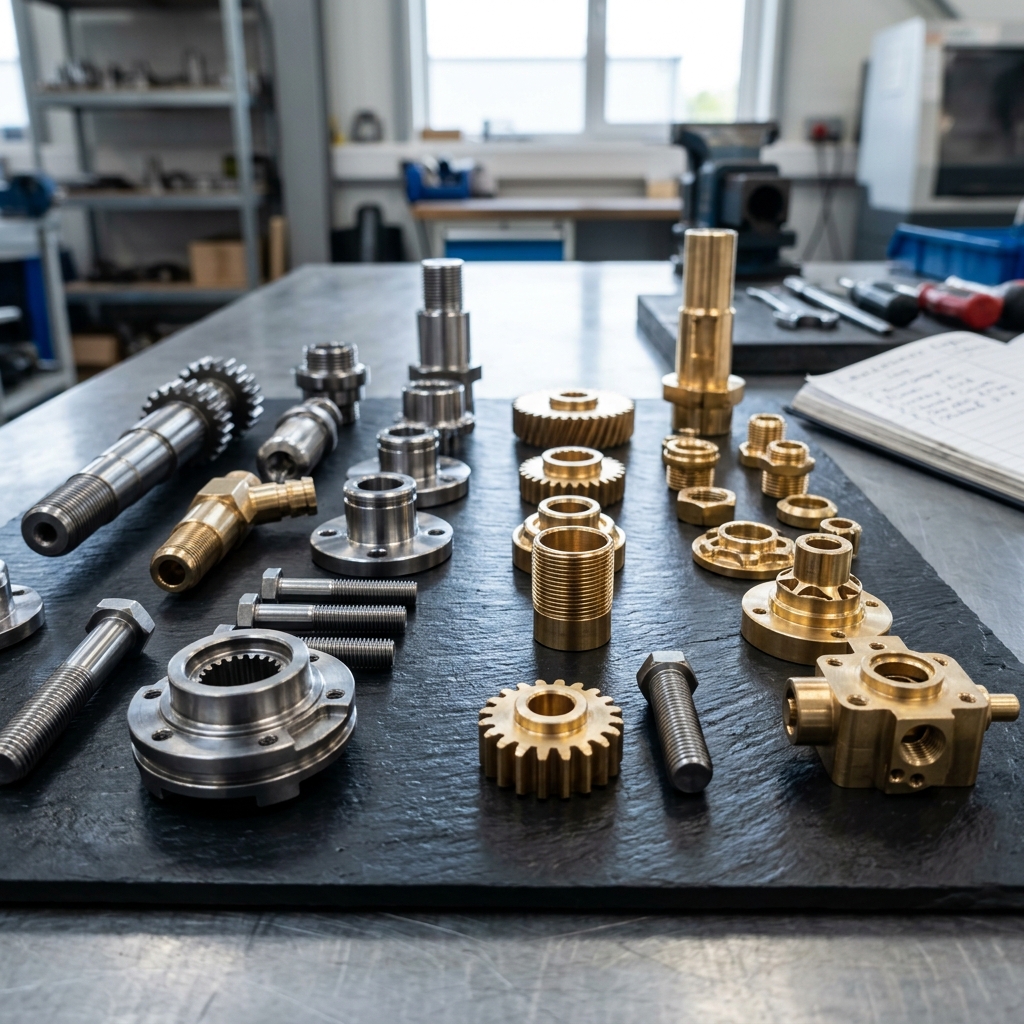 Machined precision brass and steel parts